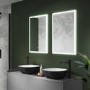 Sensio Eclipse Single Door Recessed Bathroom Mirror Cabinet with Lights & Shaver Socket 700 x 500mm