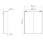 Sensio Ainsley Double Door Chrome Bathroom Mirror Cabinet with Lights & Bluetooth Speaker 664 x 700mm