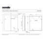 Sensio Eclipse Double Door Black Recessed Bathroom Mirror Cabinet with Lights, Demister & Shaver Socket 600 x 700mm