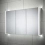 Sensio Ainsley 3 Door Chrome Bathroom Mirror Cabinet with Lights & Bluetooth Speaker 1200 x 700mm