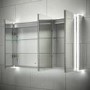 Sensio Ainsley 3 Door Chrome Bathroom Mirror Cabinet with Lights & Bluetooth Speaker 1200 x 700mm
