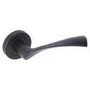 Internal Matt Black Lever Fire Door Handle with Latch and Hinges Pack - 65mm Latch - Sesia - XL Joinery