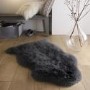 Black Single Genuine Sheepskin Rug - 95 x 65 cm - Origins