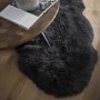 Black Single Genuine Sheepskin Rug - 95 x 65 cm - Origins