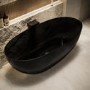 Black Freestanding Double Ended Transparent  Bath 1700 x 750mm - Siena