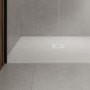 1700x800mm Slate Effect  Rectangular Anti-Slip 27mm Slimline White Shower Tray – Sileti