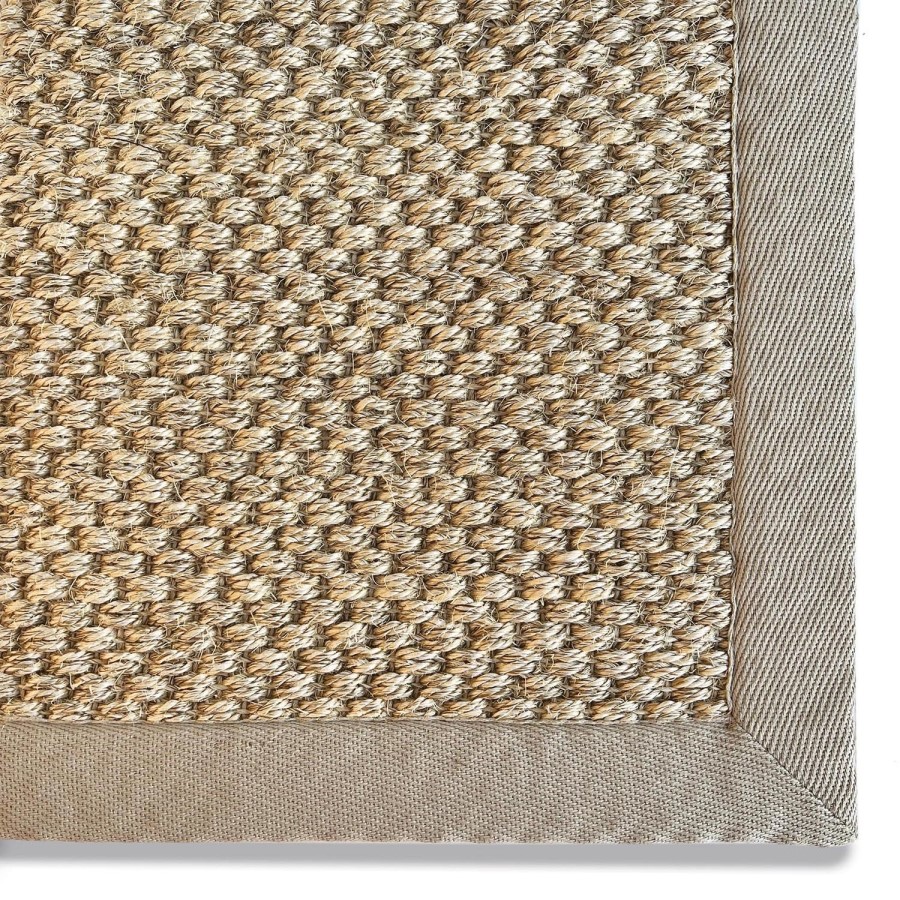 Sisal Beige Runner Rug with Border - 200 x 67 cm - Sisal - Origins