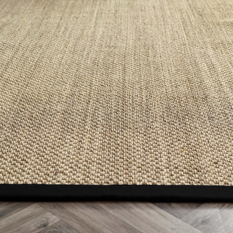 Sisal Beige Runner Rug with Black Border - 200 x 67 cm - Sisal - Origins