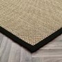 Sisal Beige Runner Rug with Black Border - 200 x 67 cm - Sisal - Origins