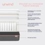 Small Double Hybrid Memory Foam Top 1000 Pocket Sprung Rolled Mattress with Removeable Cover - Sleepful Unwind