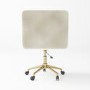 Cream Velvet Office Swivel Tub Chair - Sonny