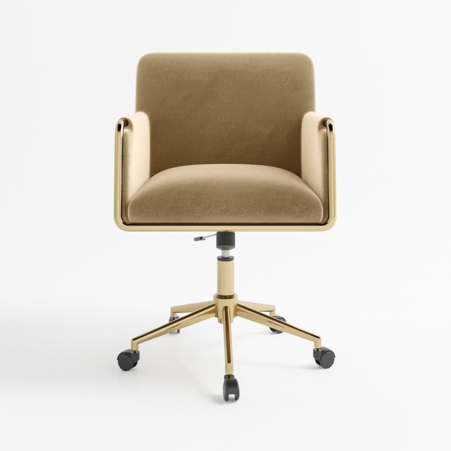 ALMOST PERFECT - Sonny Mink Velvet Office Chair