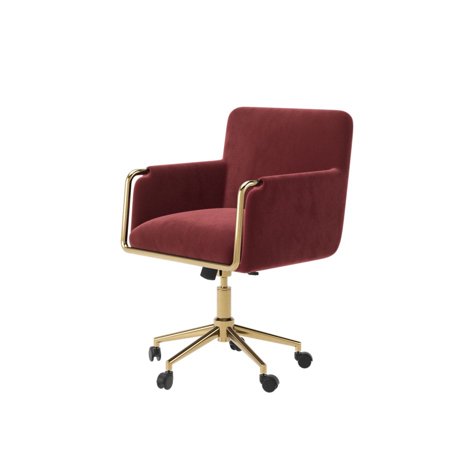 ONLY OPENED - Mulberry Velvet Office Chair - Sonny