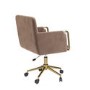 Mink Velvet Office Swivel Tub Chair - Sonny