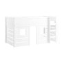 White Mid Sleeper Cabin Bed with Den - Saint
