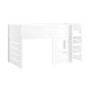 White Mid Sleeper Cabin Bed with Den - Saint