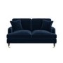Navy Blue Velvet 2 Seater Sofa - Payton