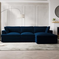 ALMOST PERFECT - August Navy Corner Chaise Right Hand Facing Sofa