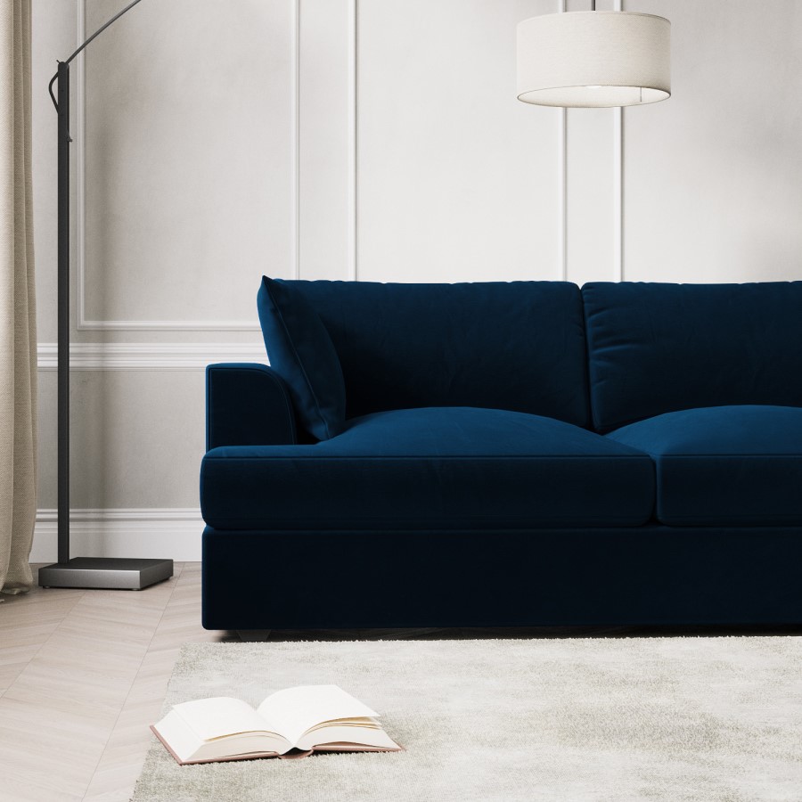 ALMOST PERFECT - August Navy Corner Chaise Right Hand Facing Sofa