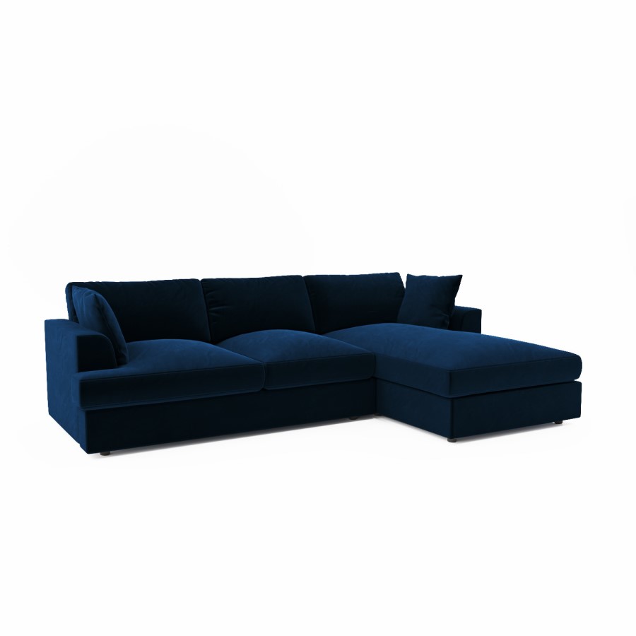 ALMOST PERFECT - August Navy Corner Chaise Right Hand Facing Sofa