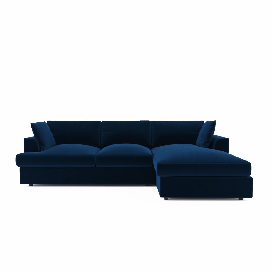 ALMOST PERFECT - August Navy Corner Chaise Right Hand Facing Sofa