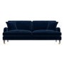 Navy Blue Velvet 4 Seater Sofa - Payton
