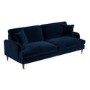 Navy Blue Velvet 4 Seater Sofa - Payton