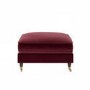 Burgundy Velvet Footstool - Payton