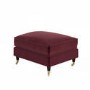 Burgundy Velvet Footstool - Payton