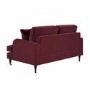 Burgundy Velvet 2 Seater Sofa - Payton