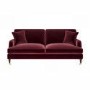 Burgundy Velvet 3 Seater Sofa - Payton