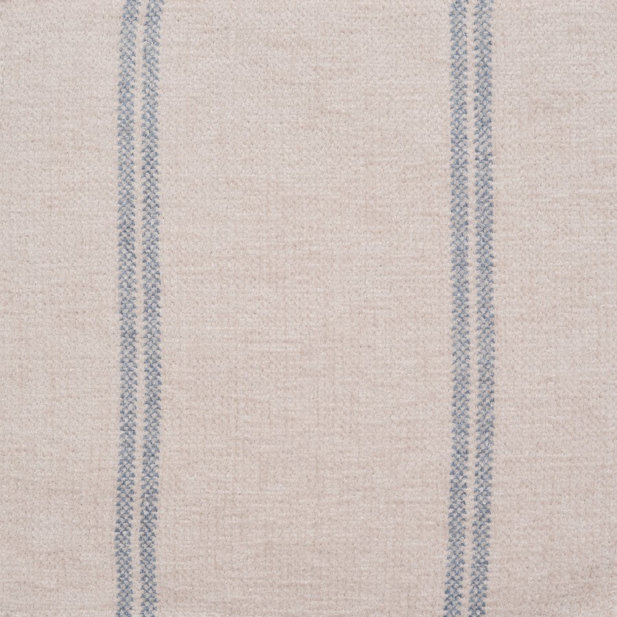 Cream Chenille Blue Striped Armchair - Payton