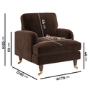 Brown Chenille Armchair - Payton
