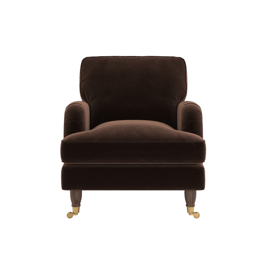 Brown Chenille Armchair - Payton