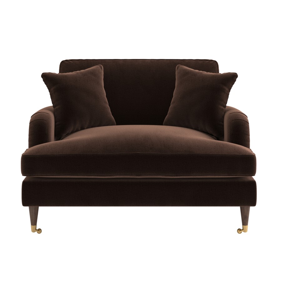 Brown Chenille Love Seat - Payton