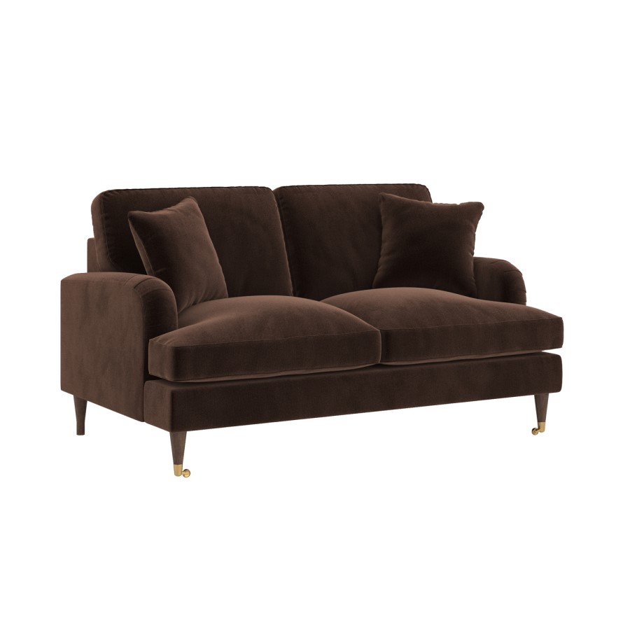Brown Chenille 2 Seater Sofa - Payton