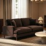Brown Chenille 3 Seater Sofa - Payton