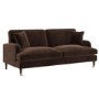 Brown Chenille 3 Seater Sofa - Payton