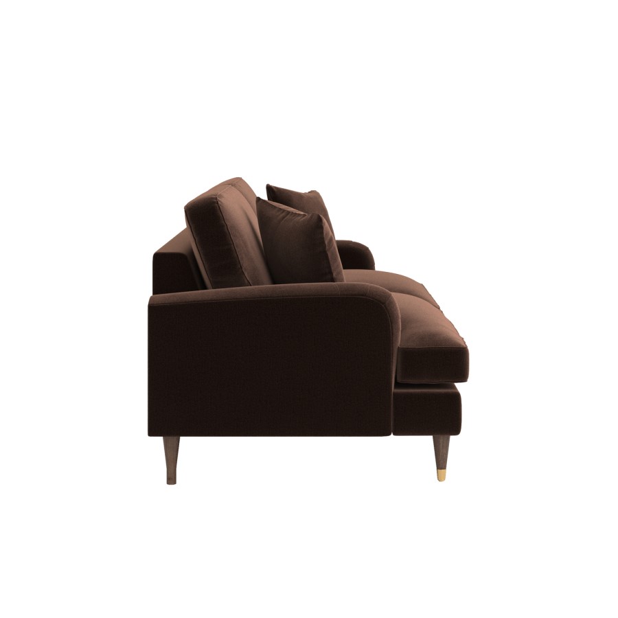 Brown Chenille 3 Seater Sofa - Payton