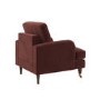 Merlot Red Chenille Armchair - Payton
