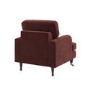 Merlot Red Chenille Armchair - Payton