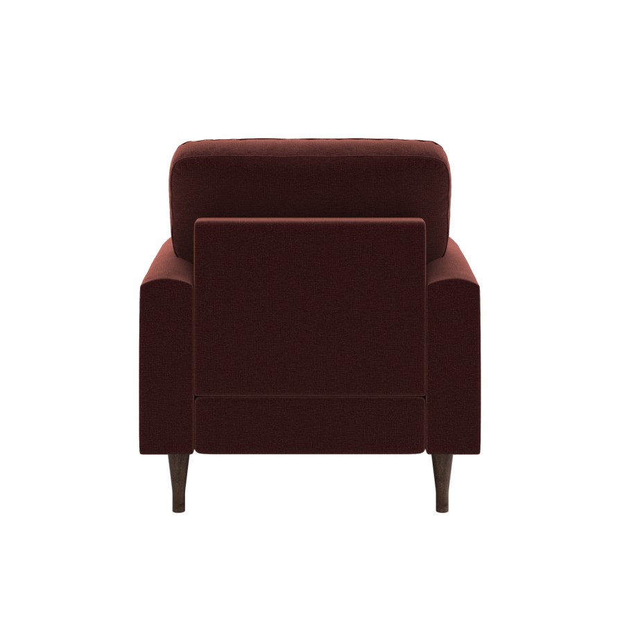 Merlot Red Chenille Armchair - Payton