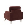 Merlot Red Chenille Armchair - Payton
