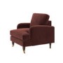 Merlot Red Chenille Armchair - Payton