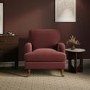 Merlot Red Chenille Armchair - Payton