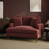 Merlot Red Chenille Love Seat – Payton 