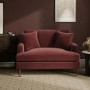 Merlot Red Chenille Love Seat – Payton 
