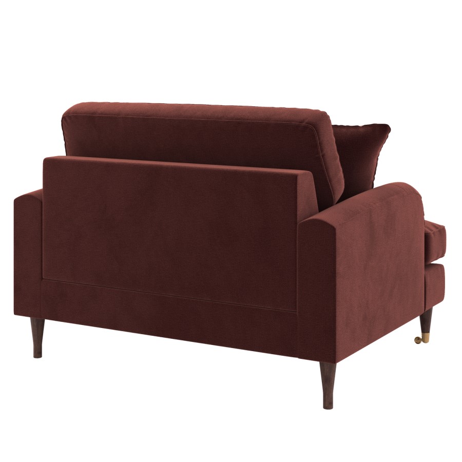 Merlot Red Chenille Love Seat – Payton 