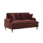 Merlot Red Chenille 2 Seater Sofa - Payton