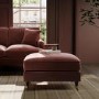 Merlot Red Chenille Footstool - Payton